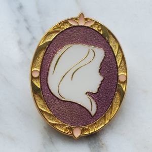 Glitter Rapunzel From Tangled Silhouette Cameo Disney Pin